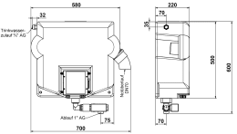 Zehnder Tacomat 5 Comfort mit Füllstandsanzeige für Combipress 60 und CPS Pumpen