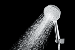 kielle Oudee Duschset mit Thermostat, Durchmesser 23 cm, 3 Strahlen, chrom