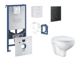 Grohe Rapid SLX Wand-WC Set mit Softclose-Sitz, Betätigungsplatte Even und Fresh Umrüstset, phantom 