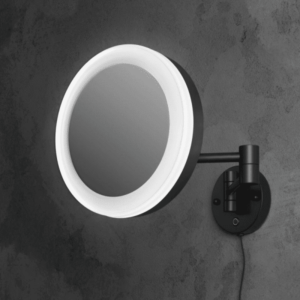 Zierath Darling LED-Kosmetikspiegel schwarz matt ø 200 mm