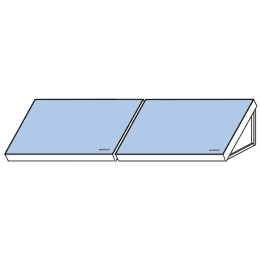 Weishaupt Flachkollektoren WTS-F2 K5 2er-Feld Flachdach horiz. 2/2x1-FH-45°