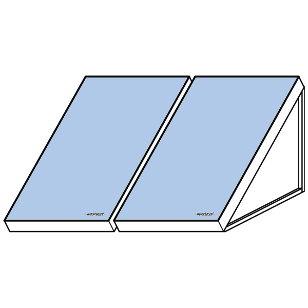 Weishaupt Flachkollektoren WTS-F2 K6 2er-Feld Flachdach vertikal 2/2x1-FV-45°