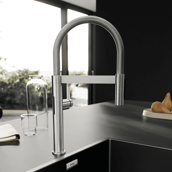 Blanco Blancoculina II Küchenarmatur, schwenkbar edelstahl gebürstet