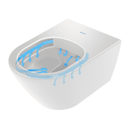Duravit Plinero Wand-WC mit WC-Sitz mit HygieneGlaze, weiß matt