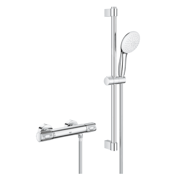 Grohe Grohtherm 1000 - Duschset mit Thermostat, 2 Strahlarten, Chrom