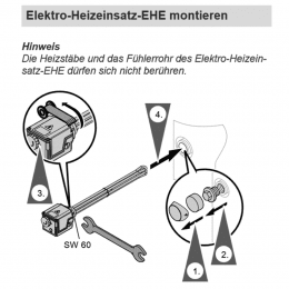 Viessmann Einschraubheizkörper Elektro-Heizeinsatz-EHE 2/4/6 kW Einbau oben