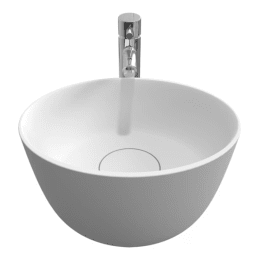 Riho Aufsatzwaschtisch Oval Solid Surface ⌀38 cm, seidenmatt-weiß