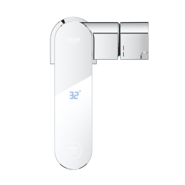 Grohe Plus Digitale Waschtischarmatur L, mit Push-Open-Ablaufgarnitur, Chrom