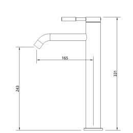 PREMIUM 100 Waschtisch-Einhandbatterie mit Ablaufgarnitur, extrahoch schwarz matt