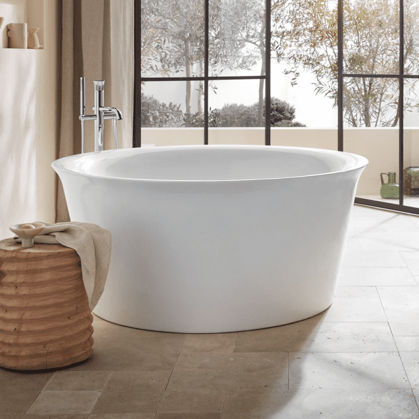 Duravit White Tulip freistehende Badewanne, rund Durchmesser 1400 mm weiß