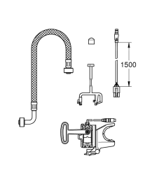 Grohe Sensia Arena Installationsset für automatische Spülung & Vorspülung