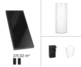 Viessmann Paket Vitosol 200-FM SV2F, 4,6m², TW Vitocell 100-B 300l CVBC vitopearlwhite