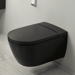 Villeroy & Boch ViClean-I 200 Wand-Dusch-WC mit DirectFlush, mit WC-Sitz mit CeramicPlus, pure black