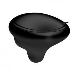 VitrA Istanbul Wand-Tiefspül-WC VitrAflush 2.0 mit Bidetfunktion schwarz