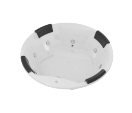 Riho Carmen 180/weiß/Touch+Heizung schwarz Hydro 3+4 Aero 24/Touch + Farblicht