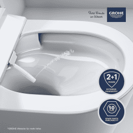 Grohe Sensia Dusch-WC Komplettanlage für Unterputzspülkästen, Rimless, Triple Vortex, HyperClean, Al