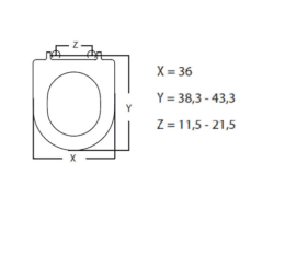 WC-Sitz AIMERA Compact Softclose Duroplast weiß Edelstahlscharnier