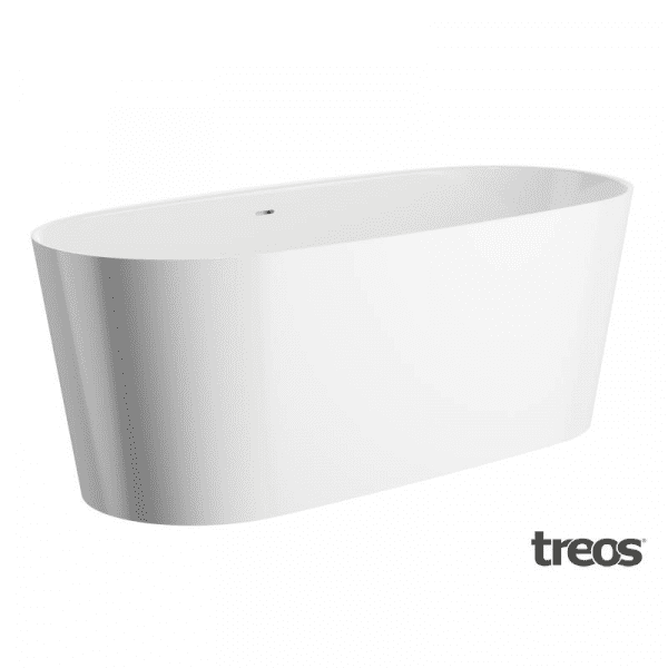Treos Serie 710 Mineralguss Badewanne freistehend 165 x 72 cm