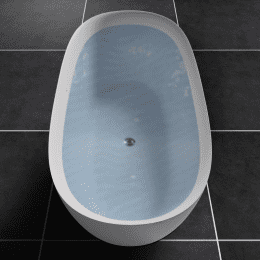 Riho Alpha Freistehende Oval-Badewanne 170 x 80 x 58 cm