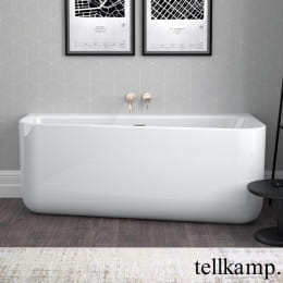 Tellkamp Koeko Vorwand-Badewanne mit Verkleidung 155x75 cm mit Schlitzüberlauf