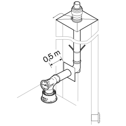Weishaupt Paket DN80 RA, 10 m starr, INOX, Abgassystem raumluftabhängig