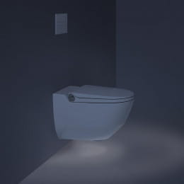 Laufen Cleanet Riva Dusch-WC Komplettanlage mit WC-Sitz weiß mit Clean Coat