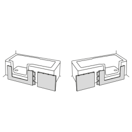 Artweger Twinline Pure FliesenträgerFrontseite 1600/1700mm