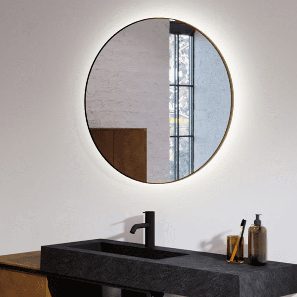 Riho Shield Badspiegel Rund mit moderner Touch-Steuerung