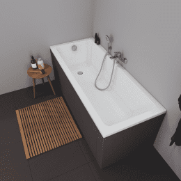 Duravit No.1 Rechteck-Badewanne, Einbau 600x700 mm weiß