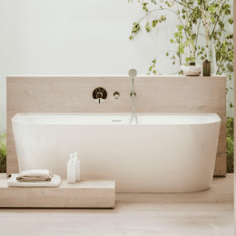 LAUFEN Meda Vorwand Badewanne aus Verbundwerkstoff Marbond 1800 x 800 x 590 mm