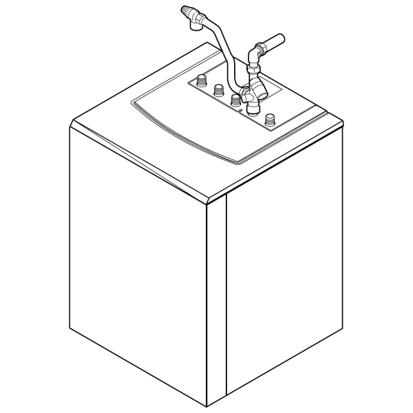 Weishaupt Paket WAS 100 Bloc-Eco (eckig) Trinkwasserspeicher untergebaut für WTC-GW-B