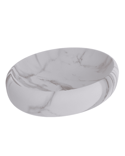 PREMIUM Aufsatzwaschbecken Marmor - 485x340x145 mm