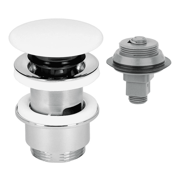 Schaftventil Klicker/feststehend Abdeckplatte Keramik, Ö˜ 72 mm, Länge = 70-85 mm, mit Überlauf
