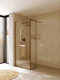 Riho Define 402 Walk-in L-Form Dusachglas mit verkürztem Seitenteil