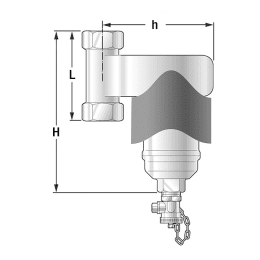 Magnetit- und Schlammabscheider Spiro Trap MB3, 22mm Klemmanschluss