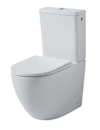 kielle Oudee Stand-WC Kombi-Garnitur mit Spülkasten und Softclose-Sitz, Vortex Rimless, weiß