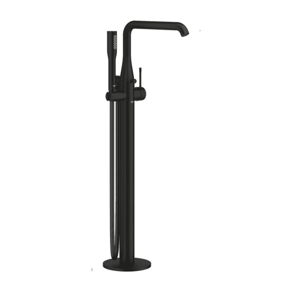 Grohe Essence New Wannenarmatur, Bodenmontage, Einhebelmischer phantom black