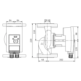 wilo Umwälzpumpe Wilo Yonos MAXO plus 40/0,5-8 PN6/10, 230V/50Hz