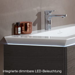 Villeroy & Boch Artis Aufsatzwaschtische mit Legato LED-Waschtischunterschrank 160 cm mit 4 Auszügen