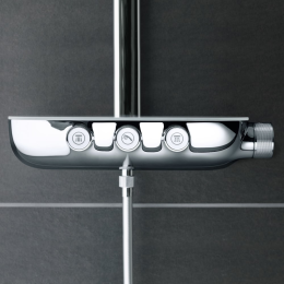 Grohe Rainshower SmartControl Aufputz-Duschsystem mit Thermostat mit EcoJoy, chrom/moon white Grohe Rainshower SmartControl Aufputz-Duschsystem mit Thermostat mit EcoJoy, chrom/moon white
