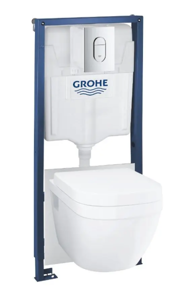 Grohe Rapid SL Wand-WC Set SoftClose, Betätigungsplatte Arena, Chrom