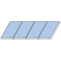 Weishaupt Flachkollektoren WTS-F2 K6 4er-Feld Aufdach vertikal Typ 4/4x1-AV