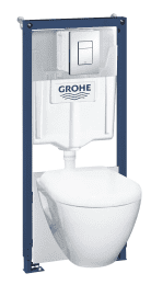 Grohe Solido Wand-WC und WC Sitz softclose, Betätigungsplatte Skate Cosmopolitan, verchromt Grohe Solido Wand-WC und WC Sitz softclose, Betätigungsplatte Skate Cosmopolitan, verchromt