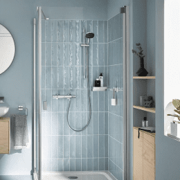 Grohe Precision Trend Duschset mit Thermostat, 3 Strahlarten, Chrom