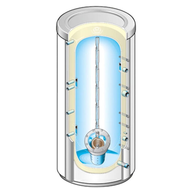 Weishaupt Energiespeicher WES A-S-K 660/910 Sol/ Cas mit Solar-Wärmetauscher