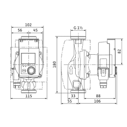 wilo Umwälzpumpe Wilo Stratos PICO plus, 25/0,5-4, DN25(1"), G 11/2", KTL, Baulänge 180 mm