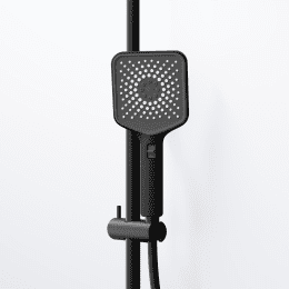 Steinberg 390 Aufputz-Duschsystem mit Thermostat 26x19 cm, schwarz matt