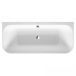 Duravit Happy D.2 Plus Freistehende Badewanne, 180x80 cm, weiß/Graphit super matt