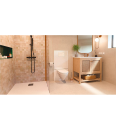 Sanibroy Saniwall Pro UP Glas WC-Vorwandelement mit Hebeanlage – Geberit Duofix, weiß