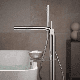 Keuco Edition 400 Wannenarmatur, Bodenmontage, Einhebelmischer chrom